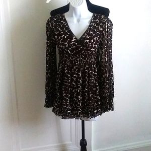BCBG MaxAzria animal print effect top XS